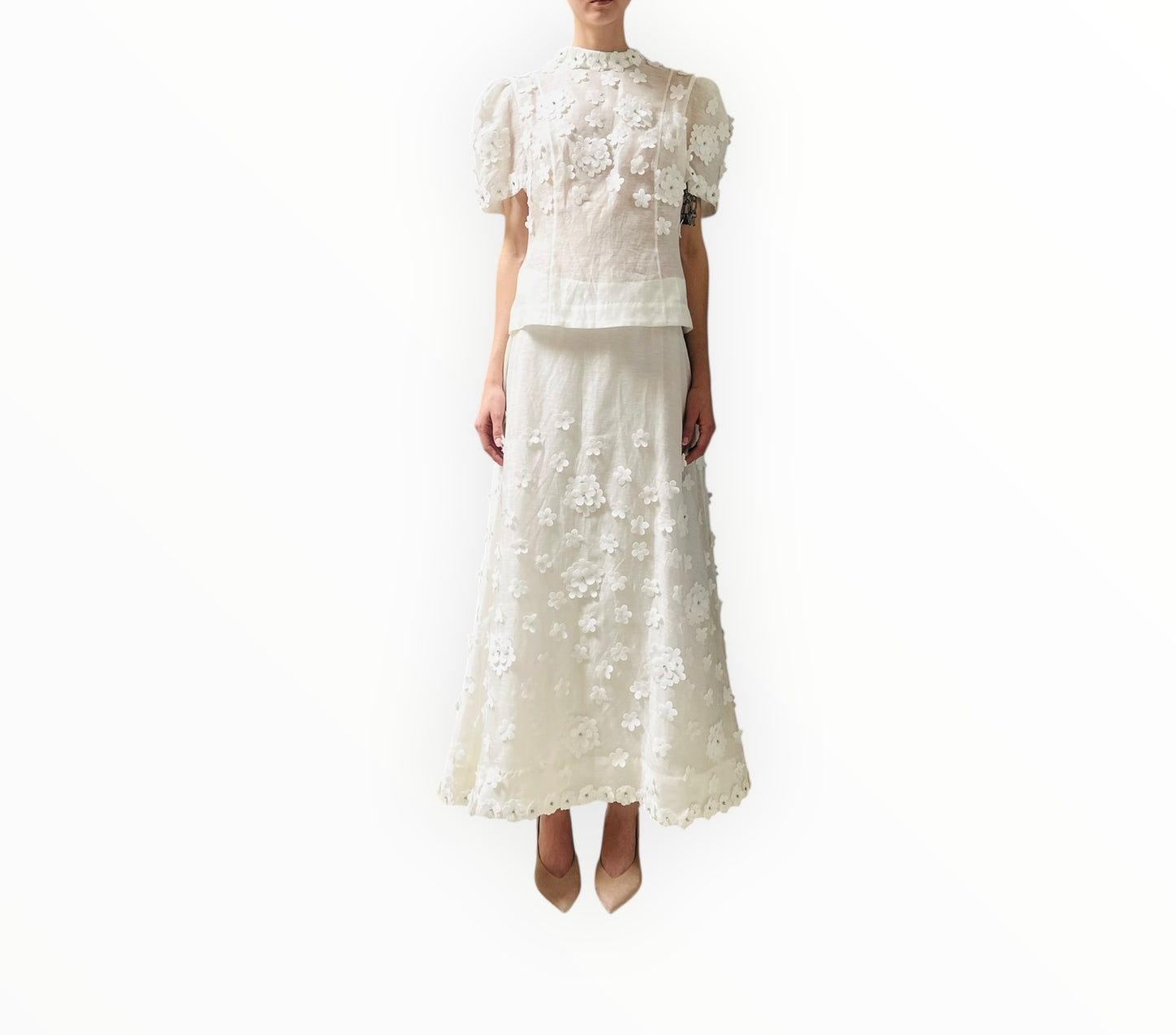 Zimmermann Matchmaker Liftoff Embellished Applique 2Piece - White - Size 3