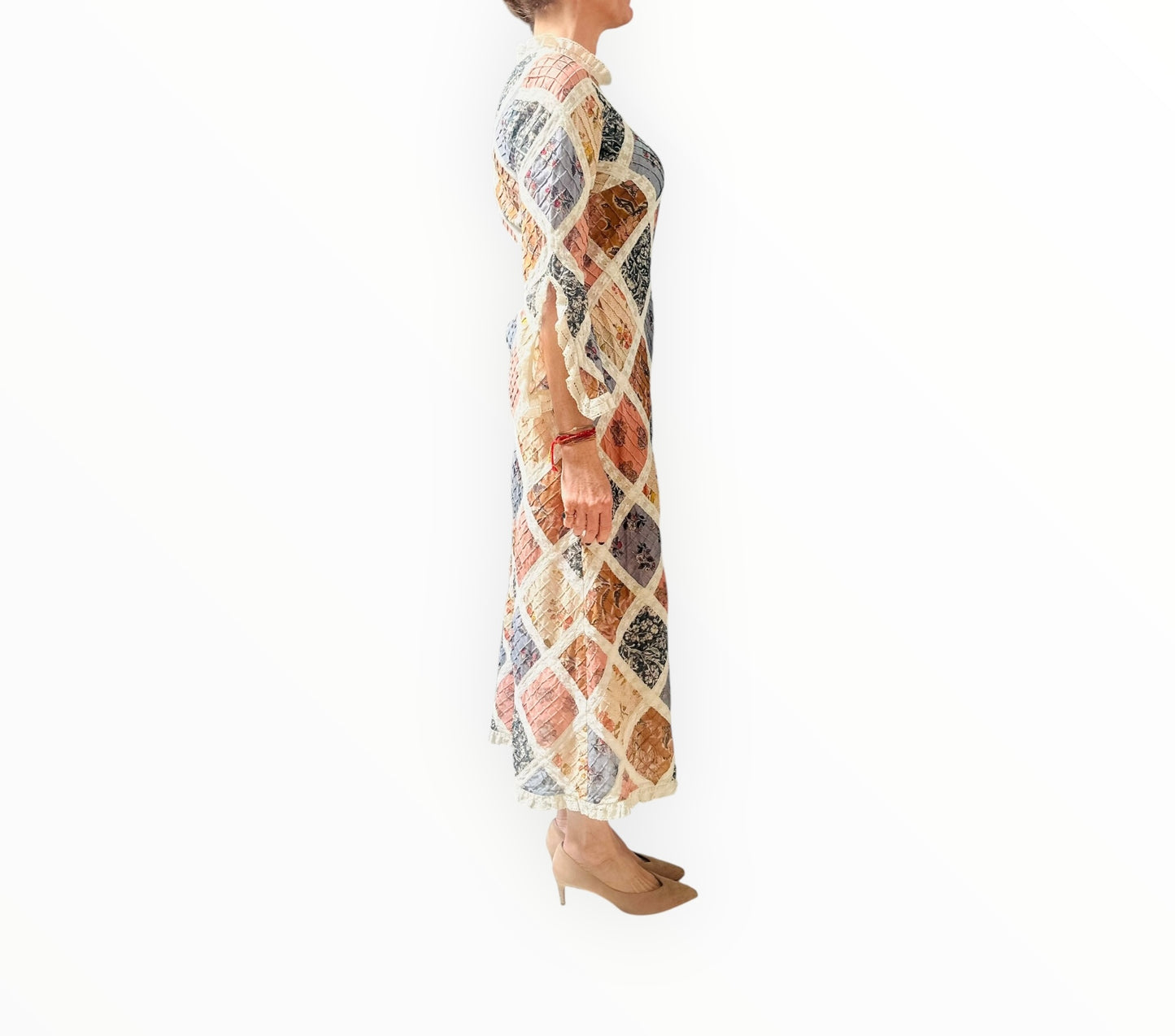 Zimmermann Tallow Lace Trim Midi Dress - Multi - Size 1