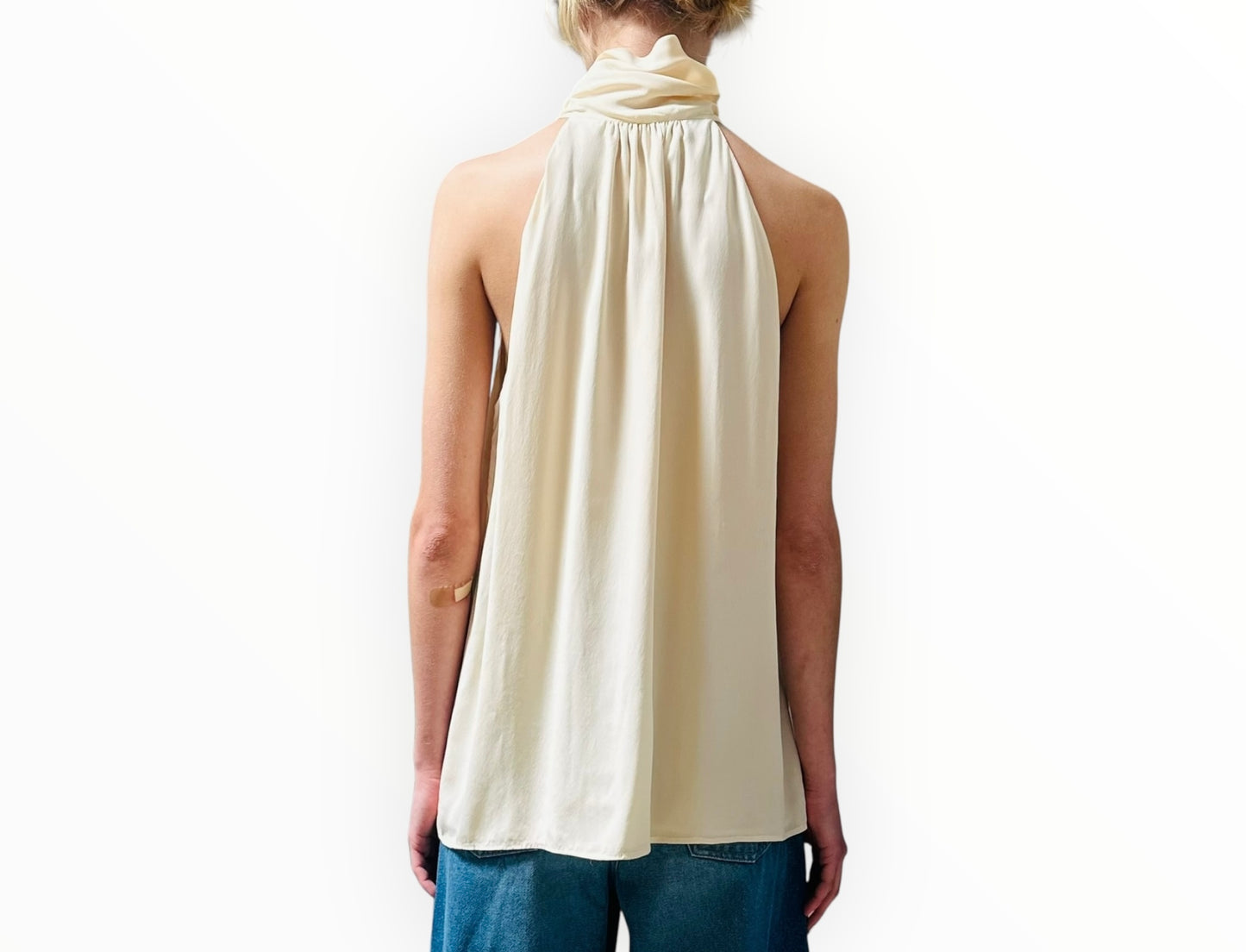 Zimmermann Sleeveless Shirt with Neck Detail - Cream - Size 2