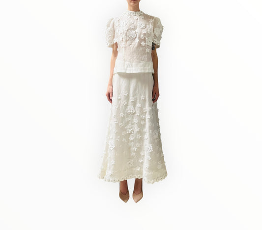 Zimmermann Matchmaker Liftoff Embellished Applique 2Piece - White - Size 3