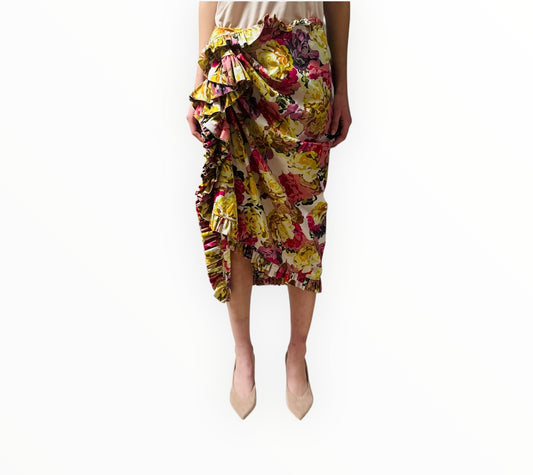 Dries Van Noten Sina High-Rise Midi Skirt - Multi - Size 38