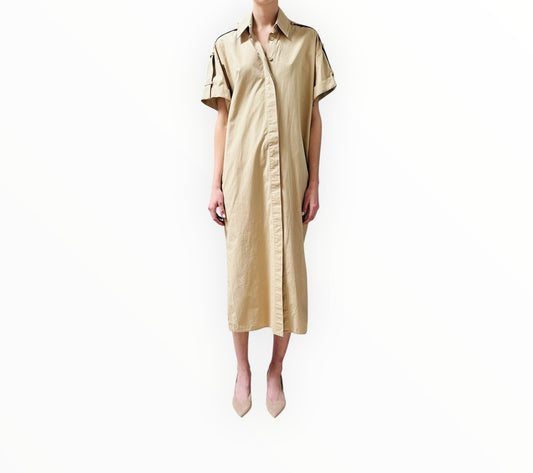 Camilla and Marc Button Through Shirt Dress - Dark Beige - Size AU8