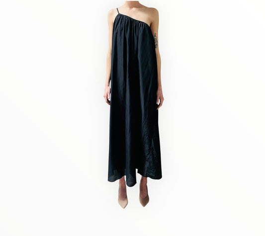 Matteau One Shoulder Dress - Black - Size AU6
