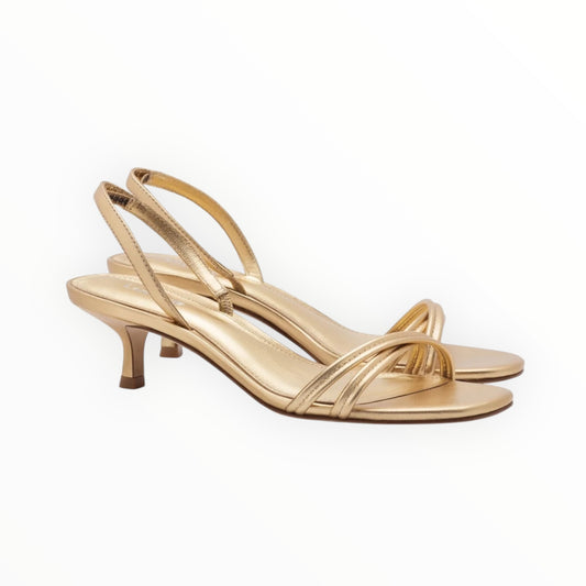 Larroude Mini Annie Sandal - Gold - Size 9