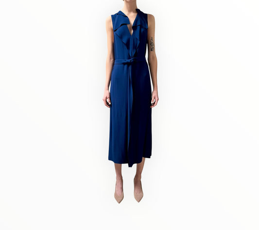 Marni Frill Front Dress - Royal Blue - Size 44