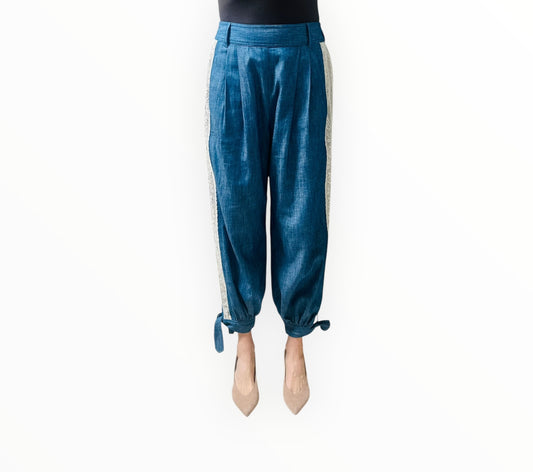 Zimmermann Lace Insert Denim Pants - Blue - Size 1