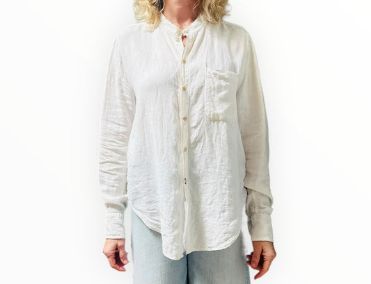 Bassike Linen Shirt - White - Size 3